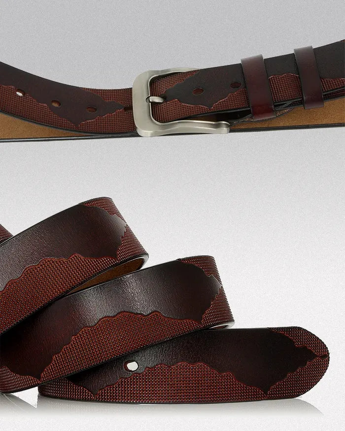 Men’s genuine leather belt ’Lunarwave’