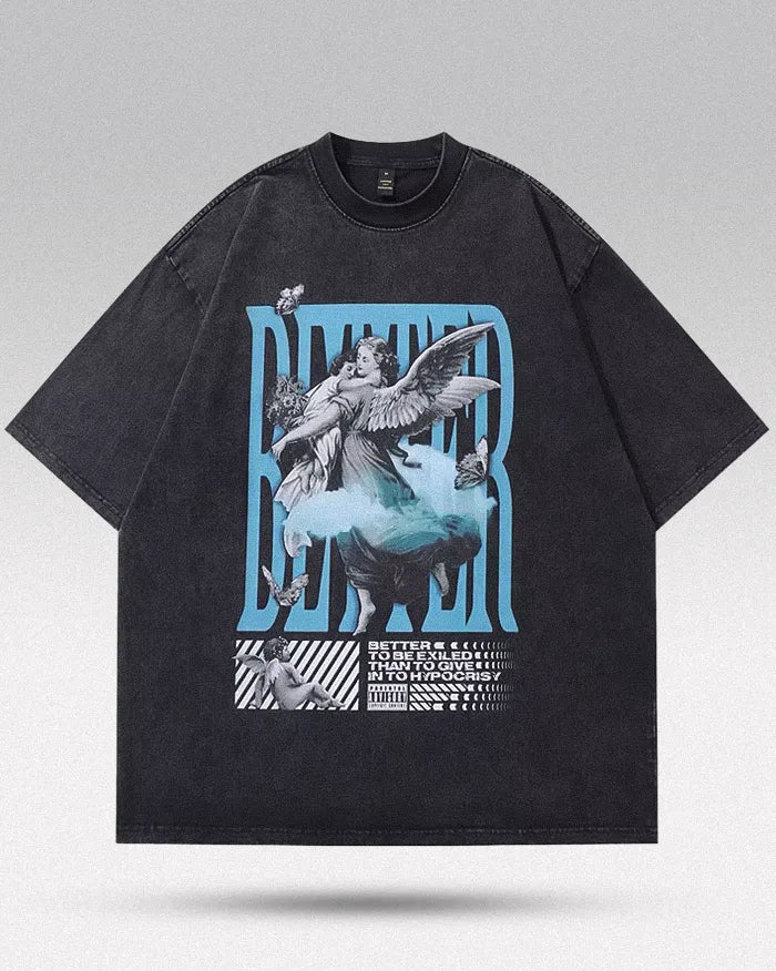 Men’s oversized t-shirt vintage ’Better’ - Oversize M