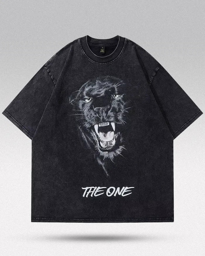 Men’s oversized vintage t-shirt ’One’ - Oversize M