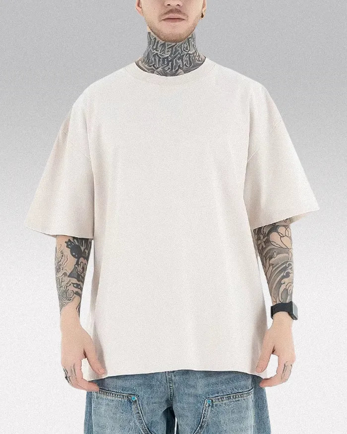 Men’s retro casual short sleeve t-shirt ’Coda’ - Apricot / S