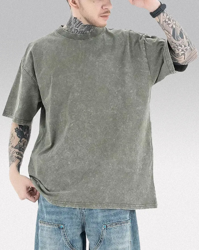 Men’s retro casual short sleeve t-shirt ’Coda’ - Brown / S