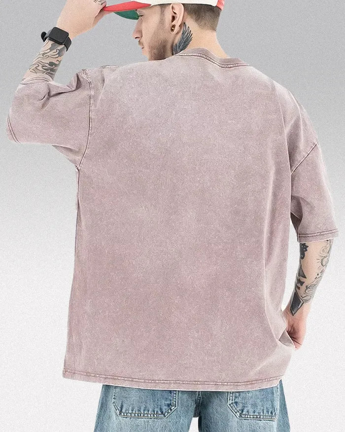 Men’s retro casual short sleeve t-shirt ’Coda’ - Gray / S