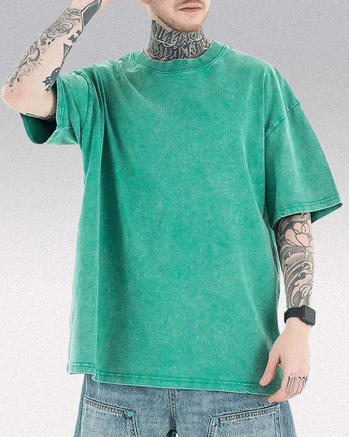 Men’s retro casual short sleeve t-shirt ’Coda’ - Green / S