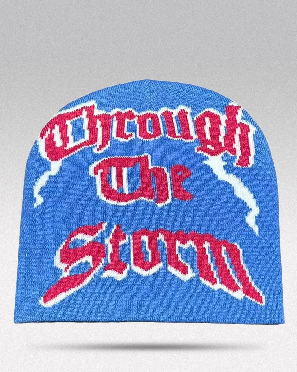 Men’s y2k beanie ’Through’ - Blue