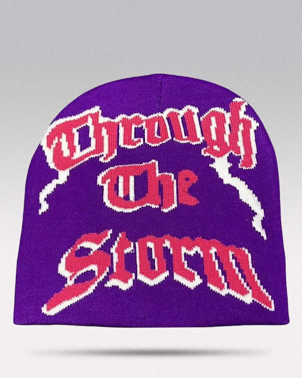 Men’s y2k beanie ’Through’ - Purple