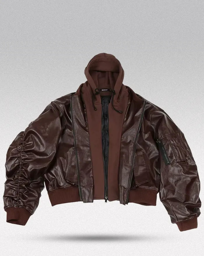 Oversized bomber jacket ’Orbit’ - Brown / M