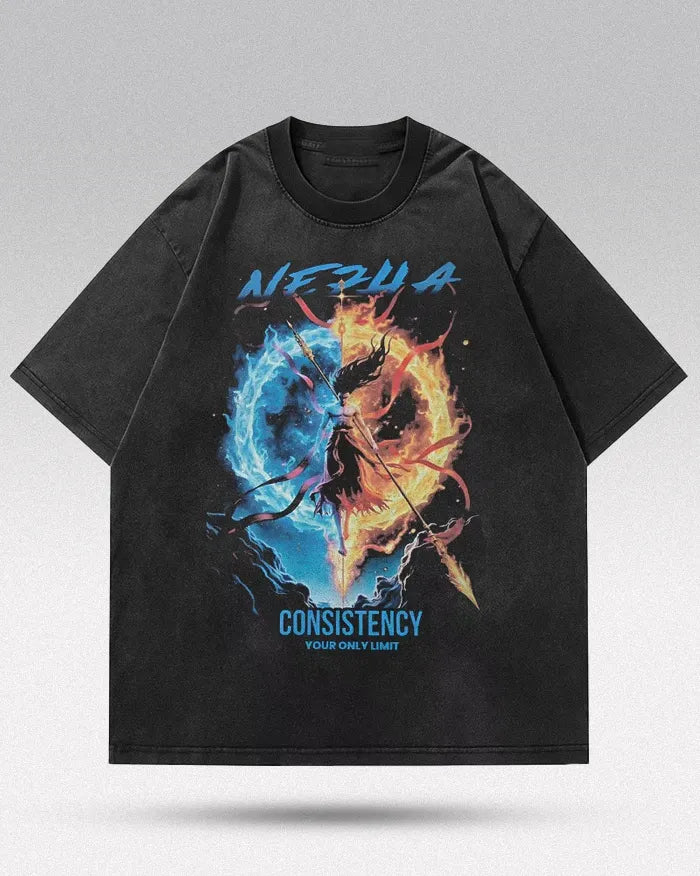Oversized men’s t-shirt ’Consistency’ - XS