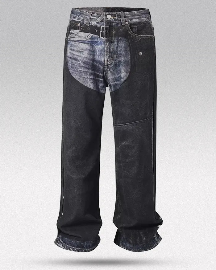 Printed Jeans ’Lyric’ - Black / 36