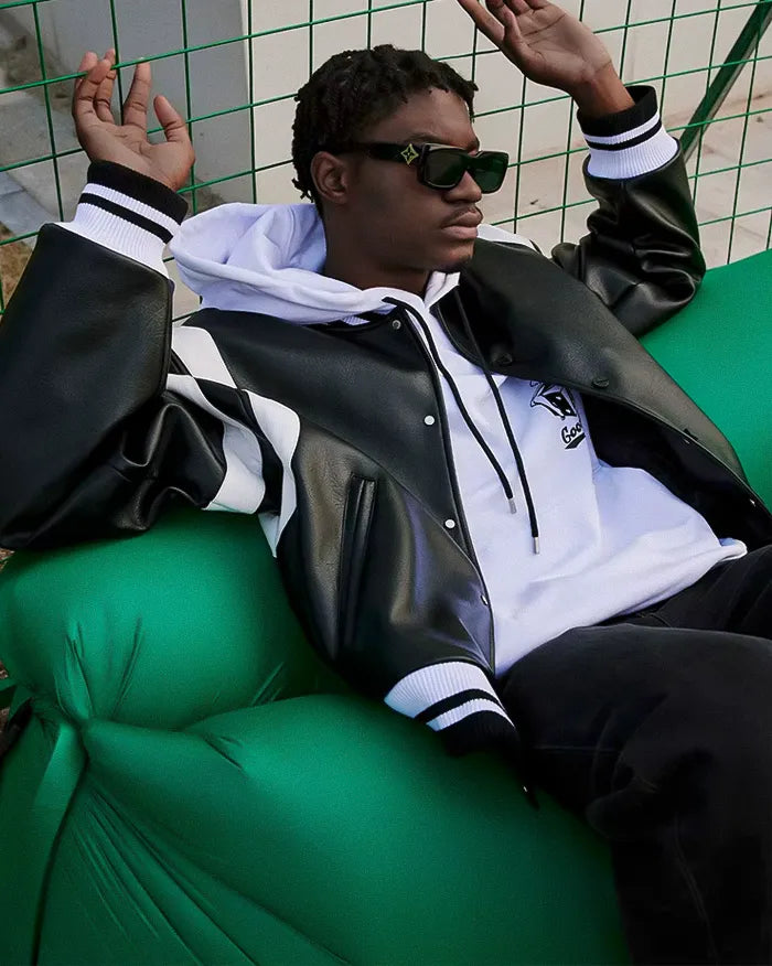 Pu Leather Bomber Jacket ’Horizon’