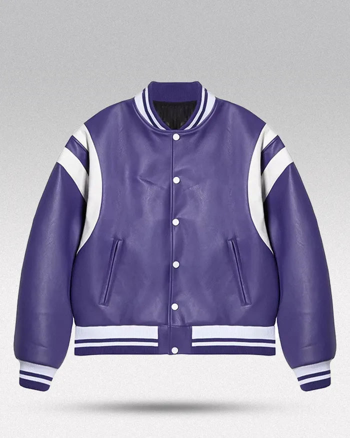 Pu Leather Bomber Jacket ’Horizon’