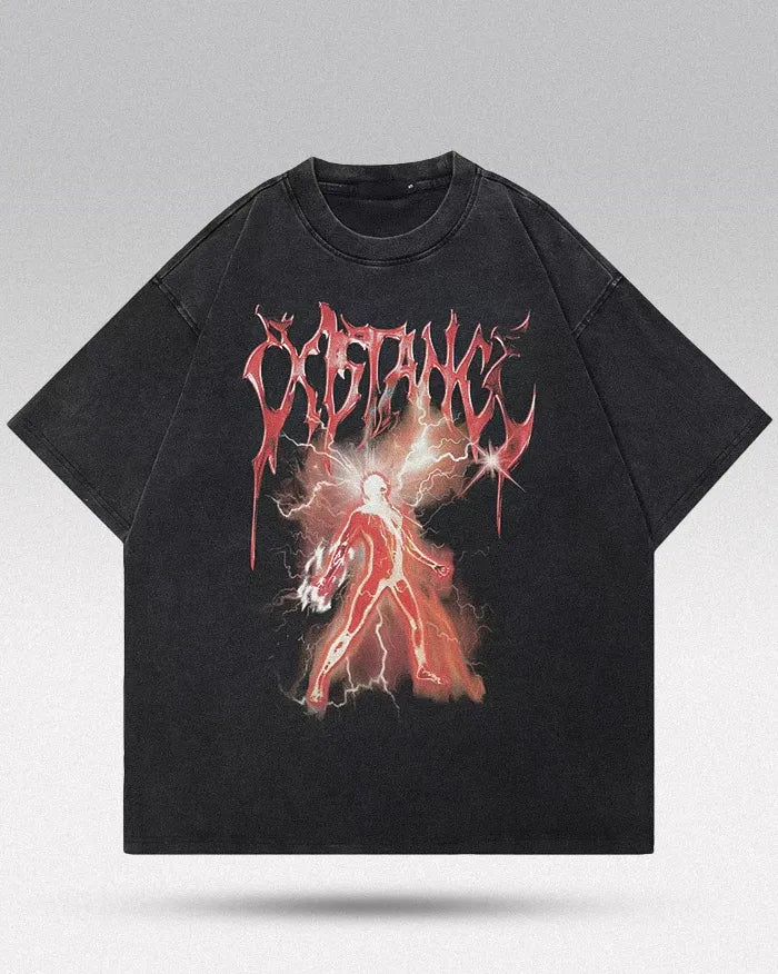 Retro style t-shirt ’Pulsewave’ - S