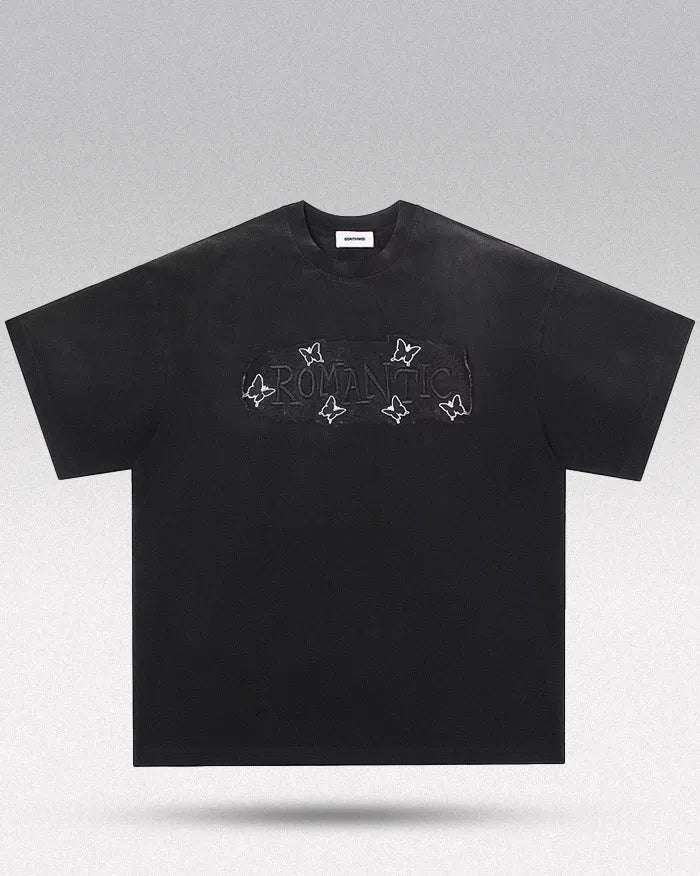 Retro vintage t-shirt ’Romantic’ - Black / M