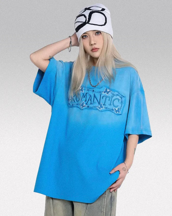 Retro vintage t-shirt ’Romantic’ - Blue / L