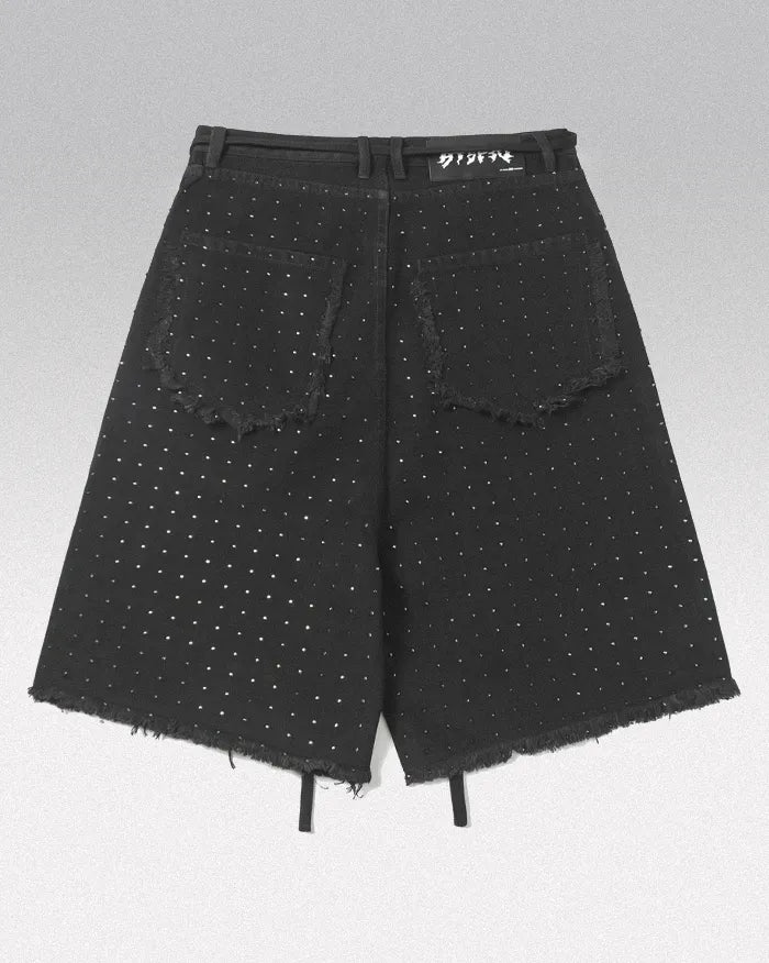 Rhinestone jorts ’Glitchwave’