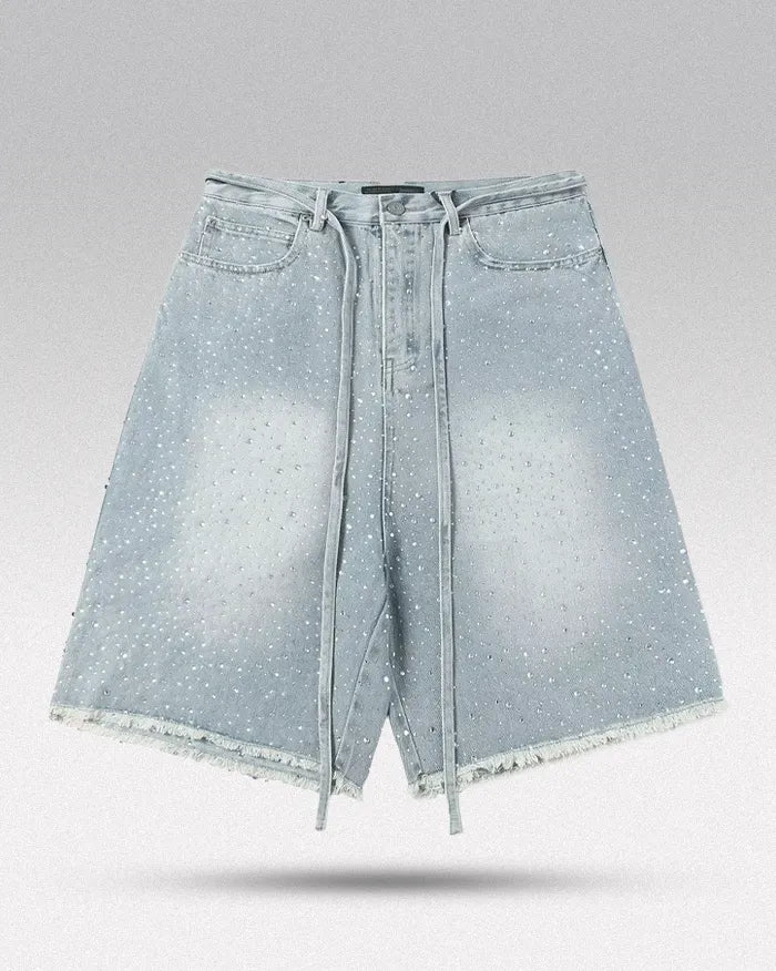 Rhinestone jorts ’Glitchwave’