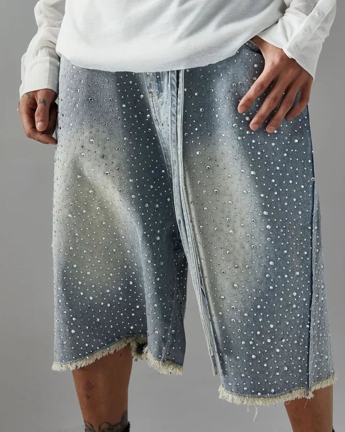 Rhinestone jorts ’Glitchwave’