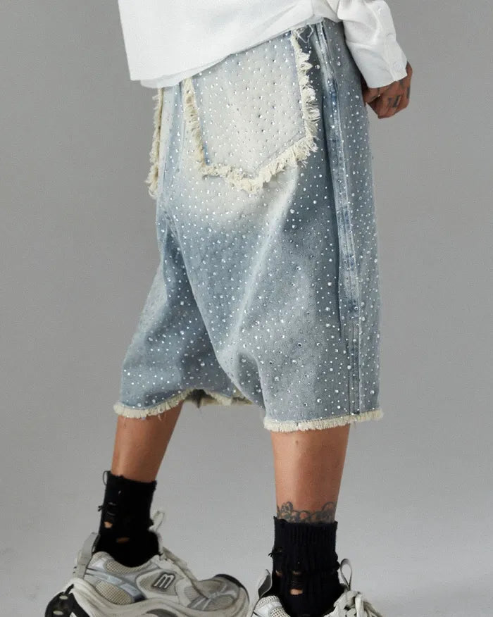 Rhinestone jorts ’Glitchwave’
