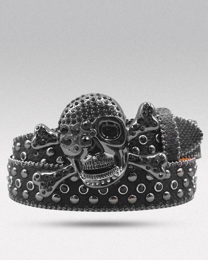 Rhinestone studded belt ’Nebulite’