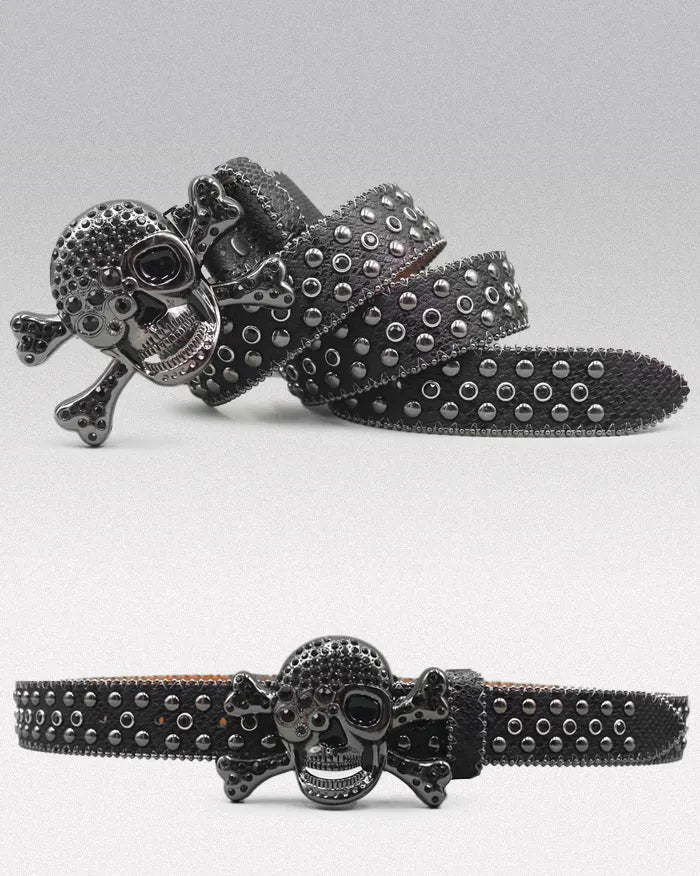 Rhinestone studded belt ’Nebulite’