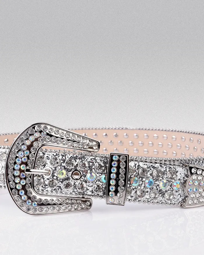 Silver Rhinestone Belt ’Dash’