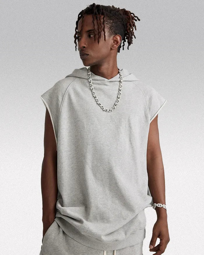 Sleeveless hoodie ’Lazuli’