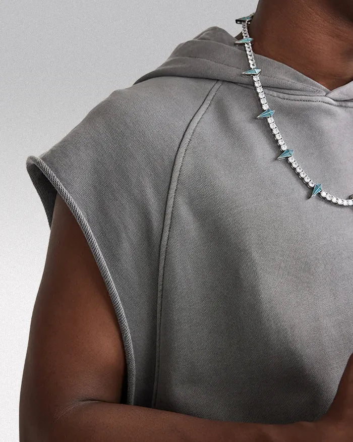 Sleeveless hoodie ’Lazuli’