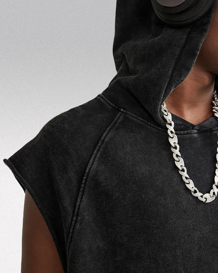 Sleeveless hoodie ’Lazuli’