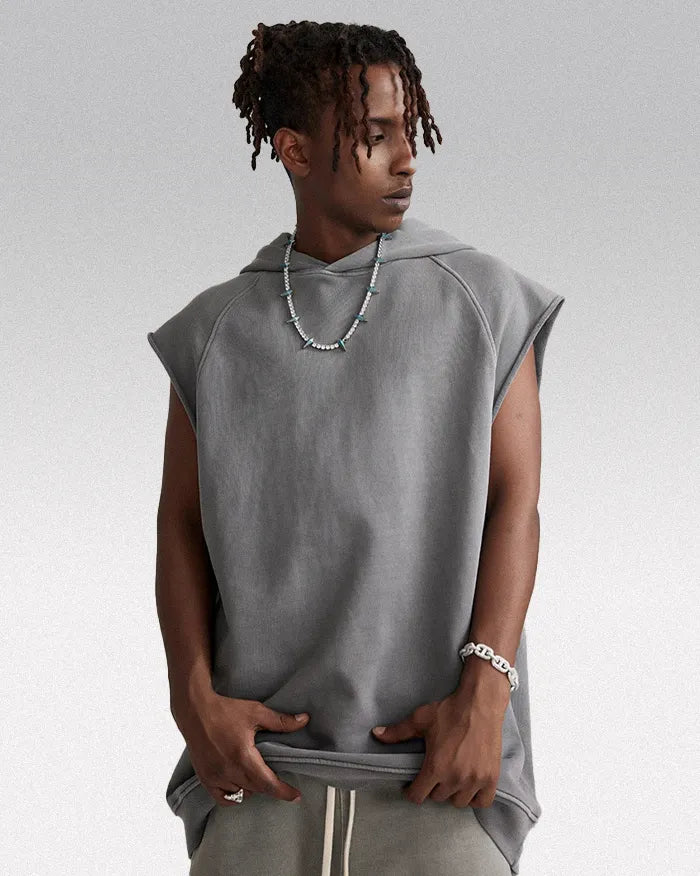 Sleeveless hoodie ’Lazuli’