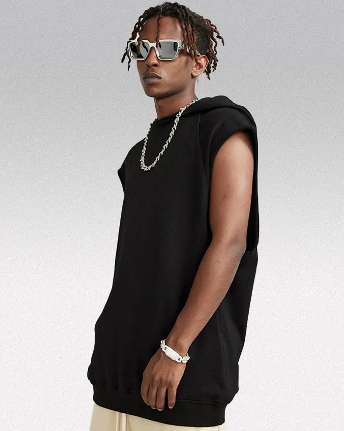 Sleeveless hoodie ’Lazuli’