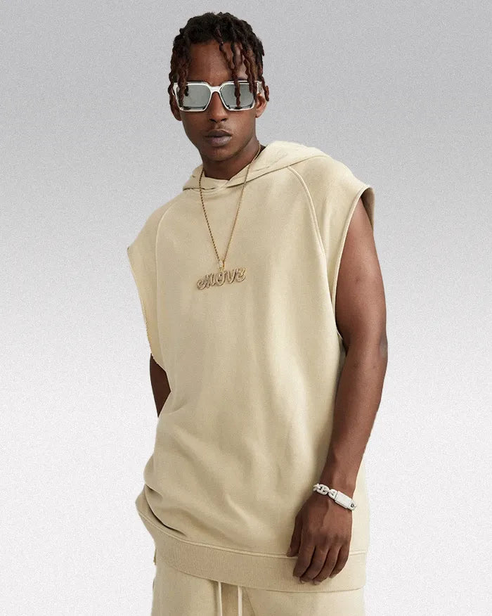 Sleeveless hoodie ’Lazuli’