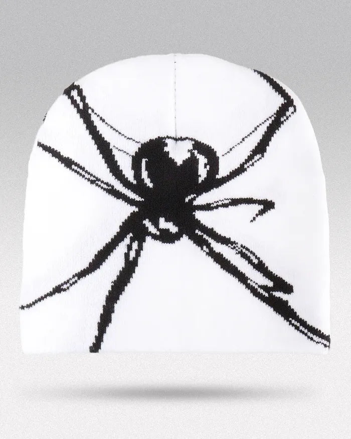 Spider Beanie Y2K ’Obsid’ - White / one size