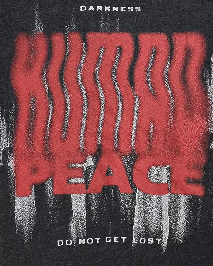 Streetwear black t-shirt ’Peace’