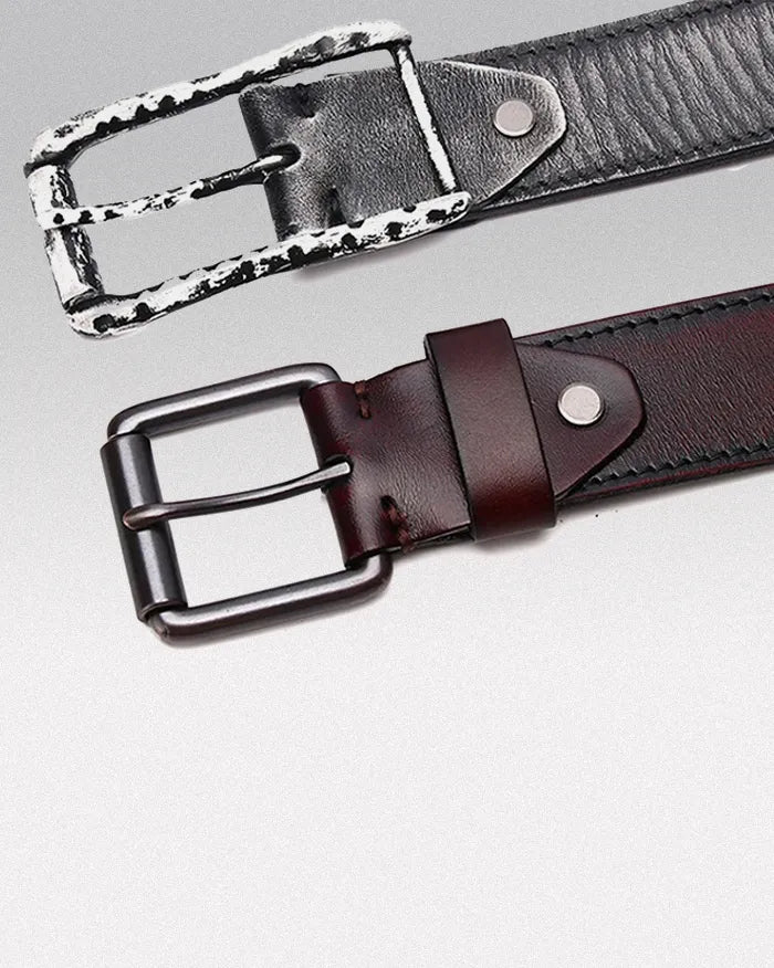 Studded leather belt ’Circuit’