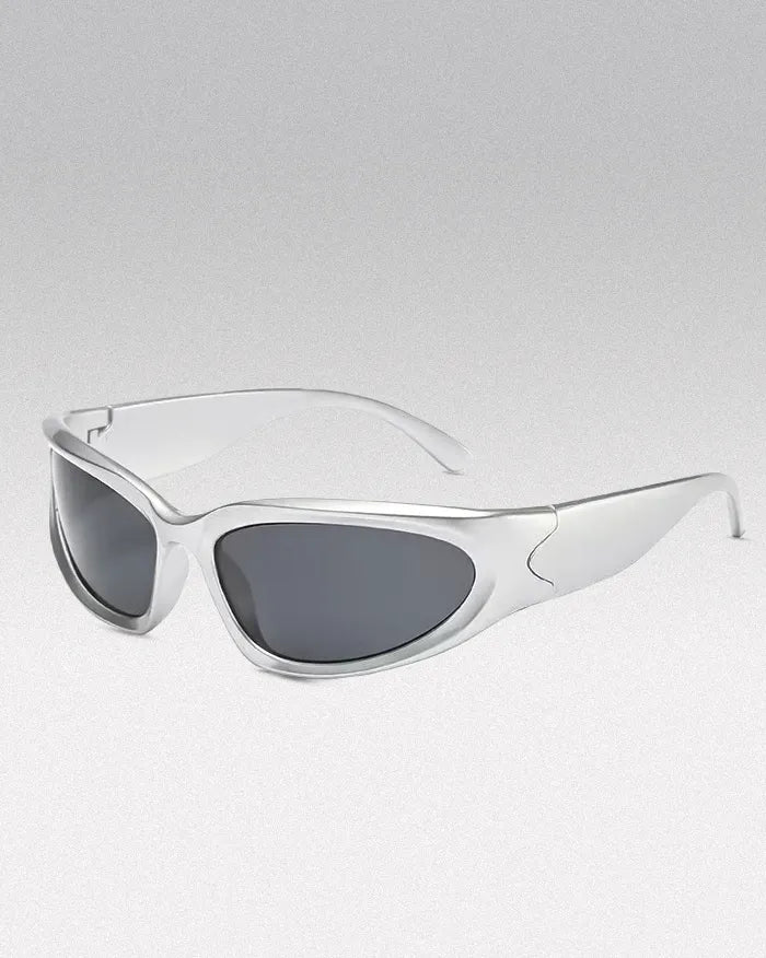 Sunglasses Y2K ’Swift’ - Silver / Black