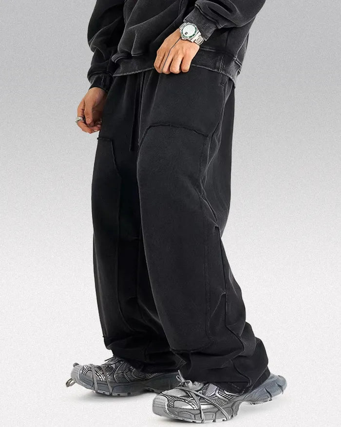 Sweatpants y2k ’Flare’ - Washed black / S