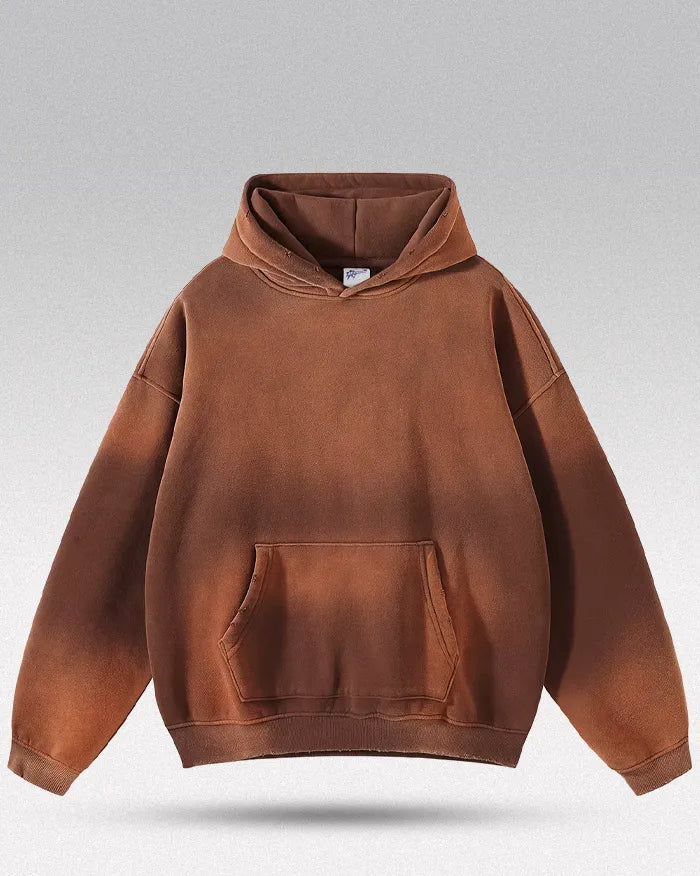 Tie dye hoodie ’Solarion’ - Brown / S