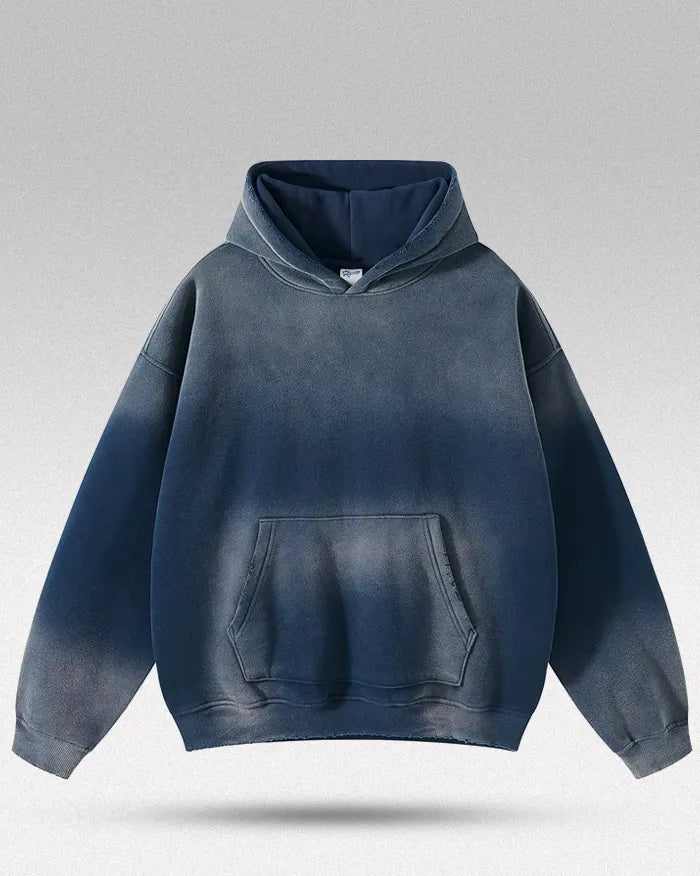 Tie dye hoodie ’Solarion’ - Navy Blue / S
