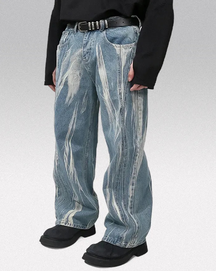 Tie Dyed jeans ’Solarflare’