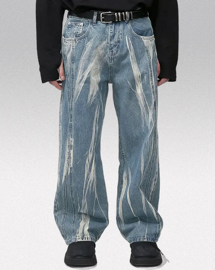 Tie Dyed jeans ’Solarflare’