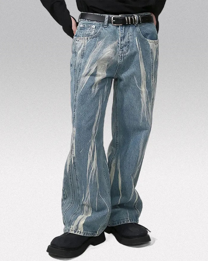 Tie Dyed jeans ’Solarflare’