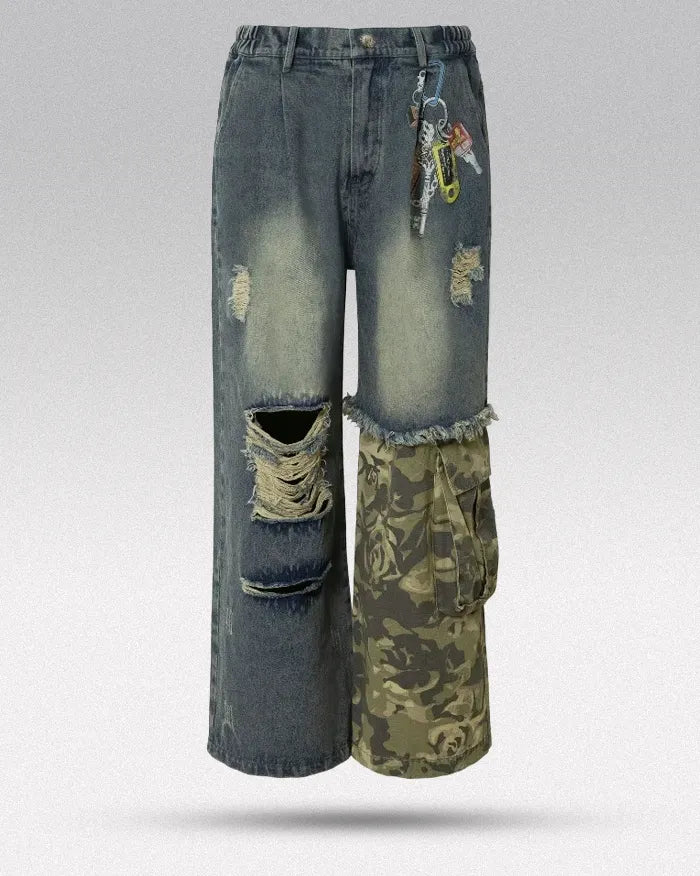 Vintage patchwork jeans ’Lynxwave’