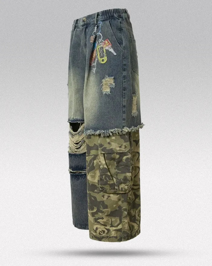 Vintage patchwork jeans ’Lynxwave’