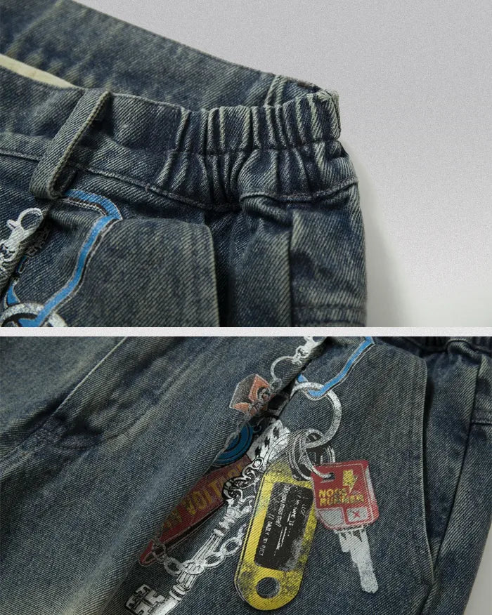 Vintage patchwork jeans ’Lynxwave’