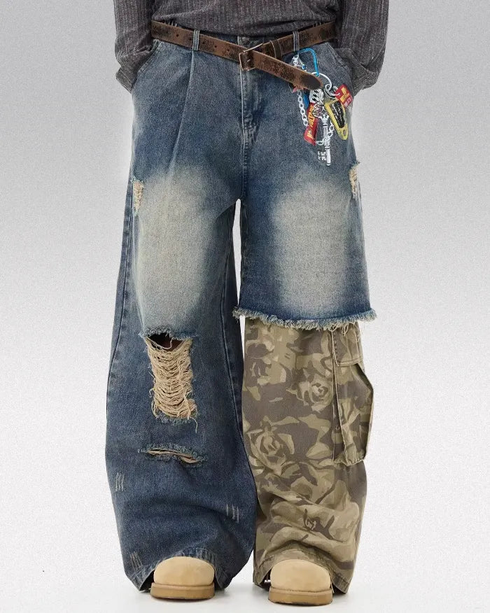 Vintage patchwork jeans ’Lynxwave’