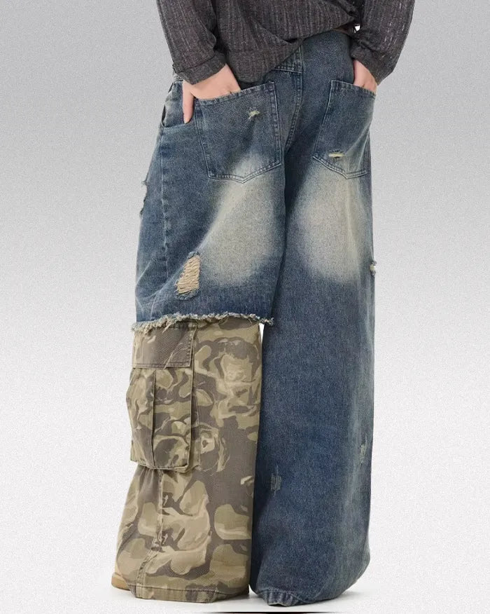 Vintage patchwork jeans ’Lynxwave’