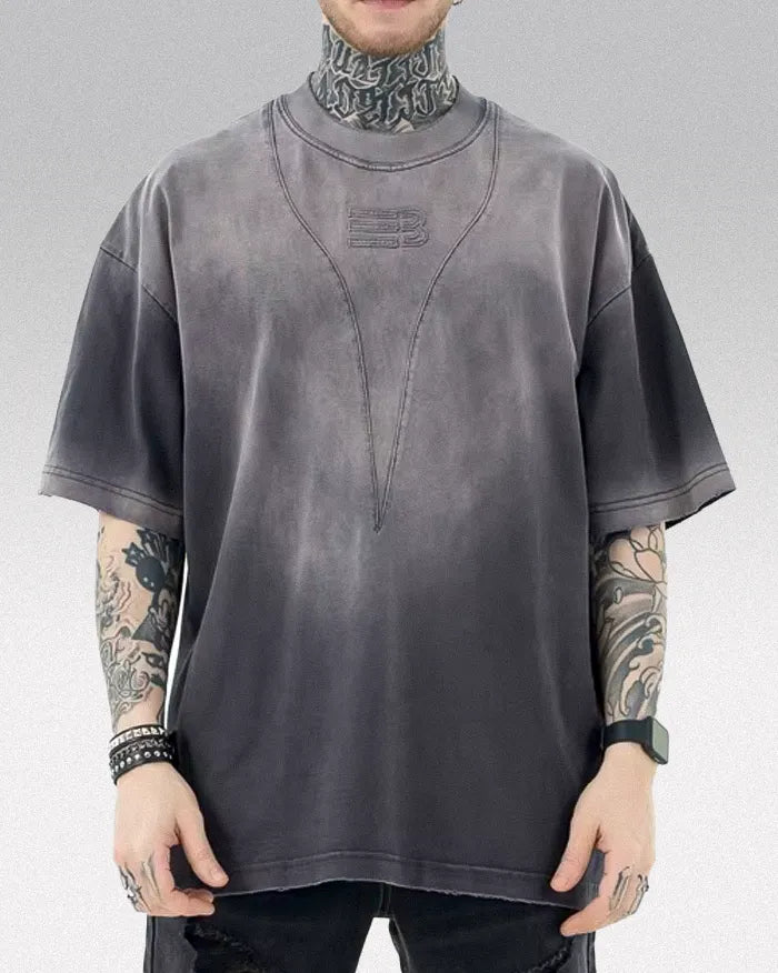 Vintage wash tee ’Oblivion’ - Gray / M