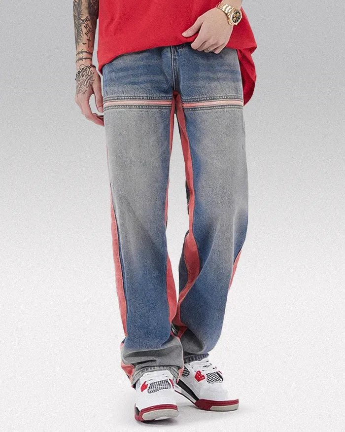 Vintage Wide Leg Jeans ’Radiance’ Red / M