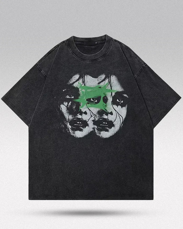 Washed t-shirt ’Nimbus’ - S