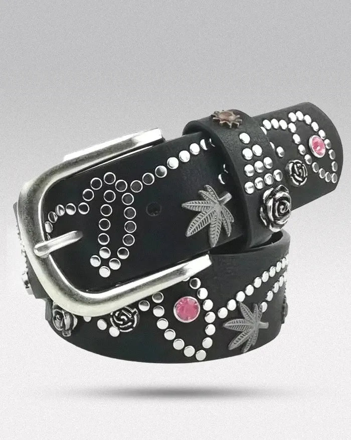Women’s y2k belt ’Mary’ - Black / 95cm / 37inches