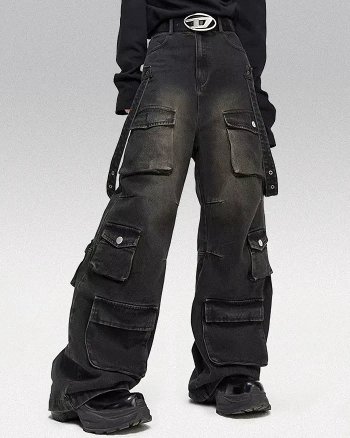 Y2k baggy jeans ’Voidstorm’ S